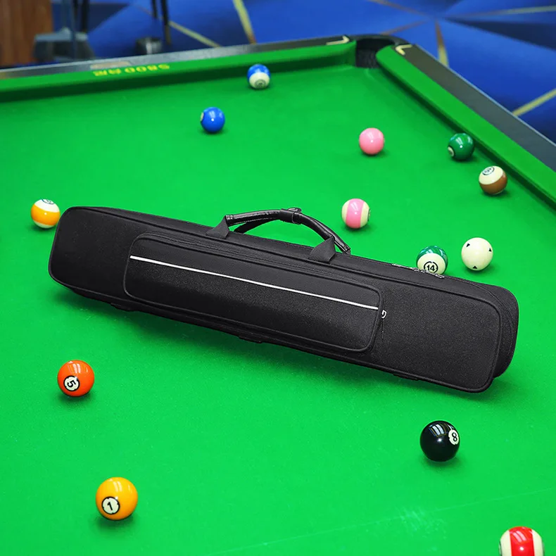 Pool Cue Bag 1/2 Size Snooker Cue Bag American Nine Ball Billiard Stick Fabric Soft Large Capacity Cue Case Portable