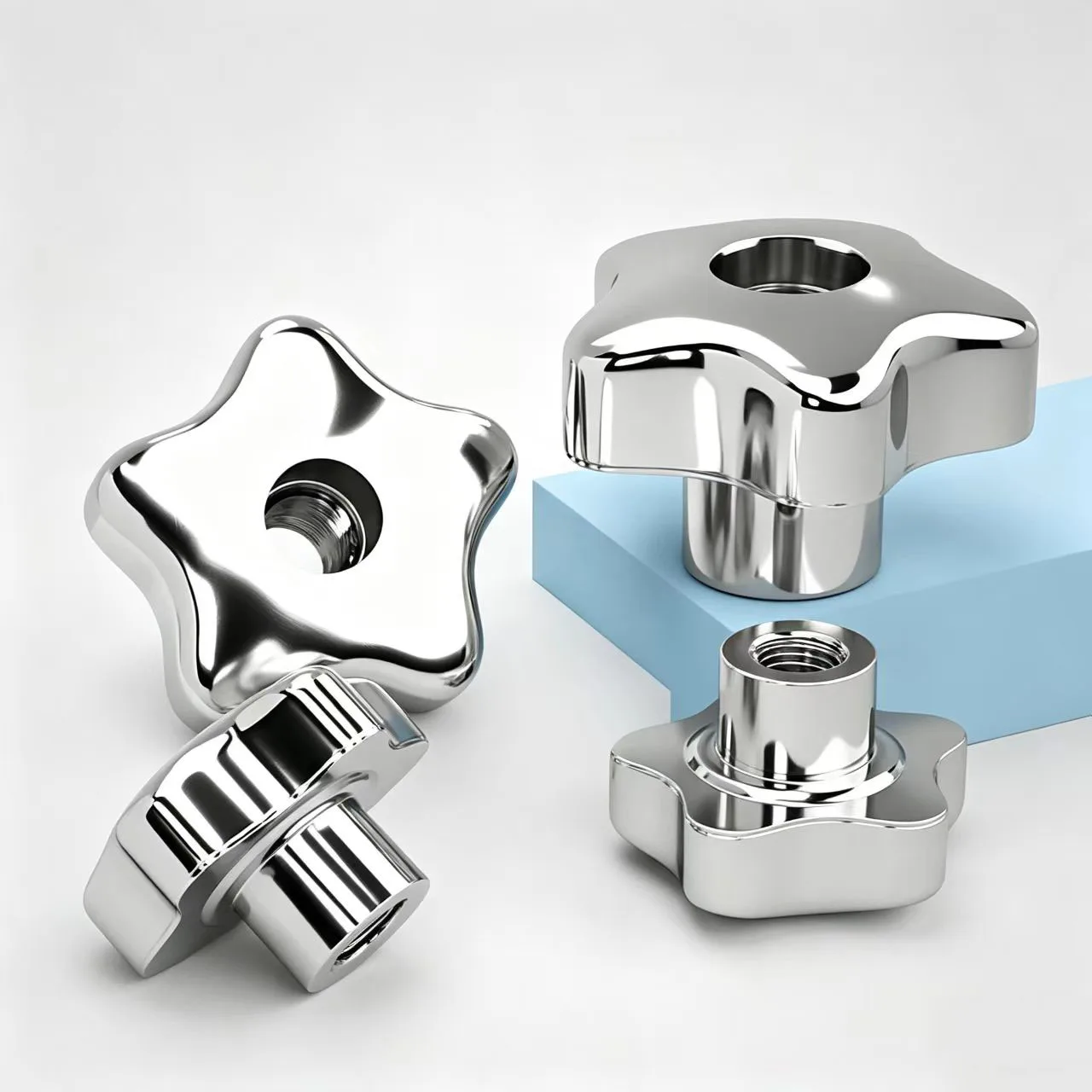 304 Stainless Steel Plum Blossom Star Hand Wheel Nut M6 M8-M20 Clamping Adjustment Knob Fixing Nut Hardware