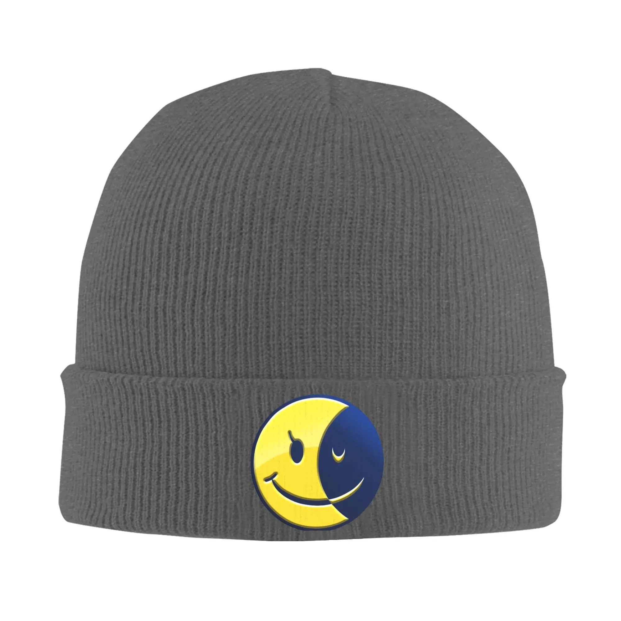 Verity Yin Yang Smile Balance Harmony Hat Autumn Winter Skullies Beanies Baggy  Caps Unisex Acrylic Skullcap,