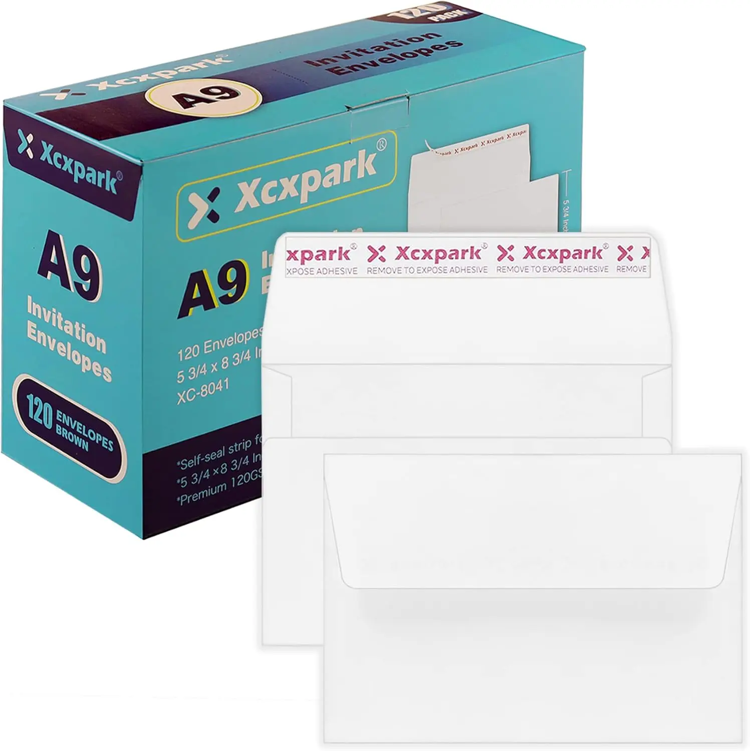 

120 A9 Invitation Envelopes 5.75x8.75 Self Seal White 120GSM for Wedding Baby Shower