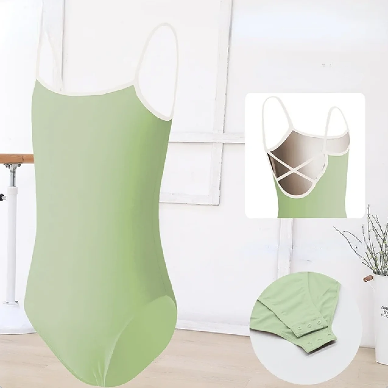 Body da ballo in nylon per ragazze estive, cinturino per spaghetti, senza schienale, per bambini, balletto, danza, pratica e esame di danza etnica