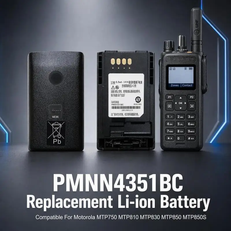 PMNN4351BC Li-ion Replacement Battery Compatible For Motorola MTP750 MTP810 MTP830 MTP850 MTP850S Walkie Talkie Two Way Radio