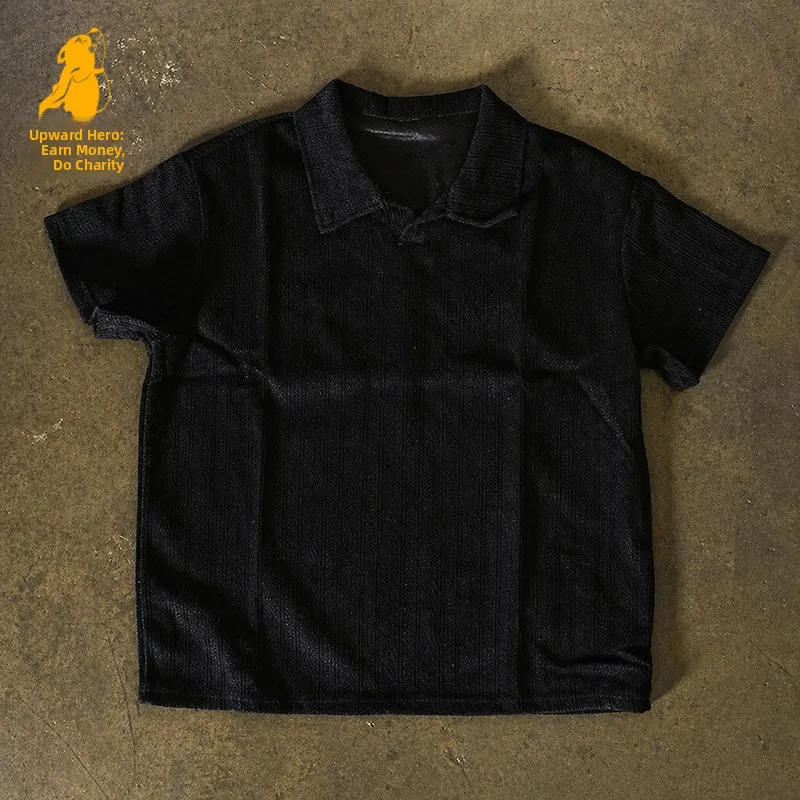 Summer Short Sleeve  Shirt Men's Women's Upxia T-Shirt Henry Collar Relief Printing Sweat Absorbent Cotton Polyester Blend