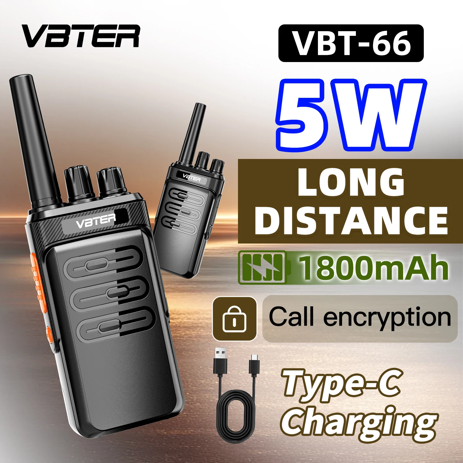 vbter-66-portable-walkie-talkie-long-battery-life-durable-3w-5w-two-way-radio-long-distance-3-5km-for-camping-security-logistics