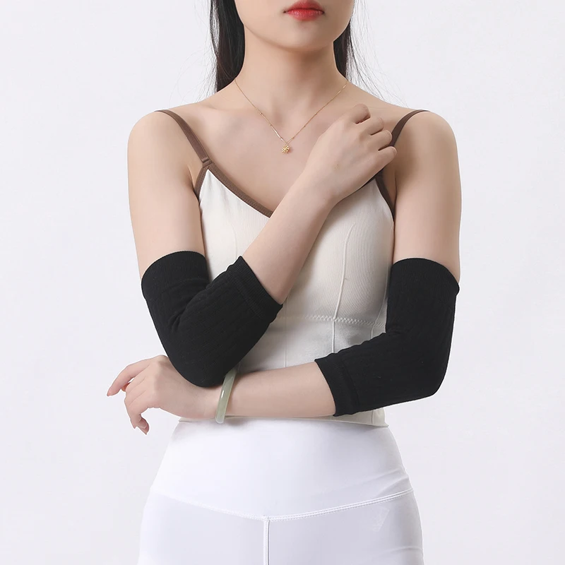 Kobiety pochłaniają pot, nałokietniki wspierać elastyczna bawełna siłownię biegnącą sportową jogę do biegania rękaw na ramię bandaż z dzianiny