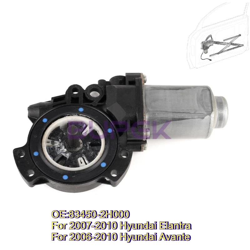 

BUPEK Rear Left Power Window Motor for 2007-2010 Hyundai Elantra Avante Replace Exact Fit Electric Glass Regulator 83450-2H000