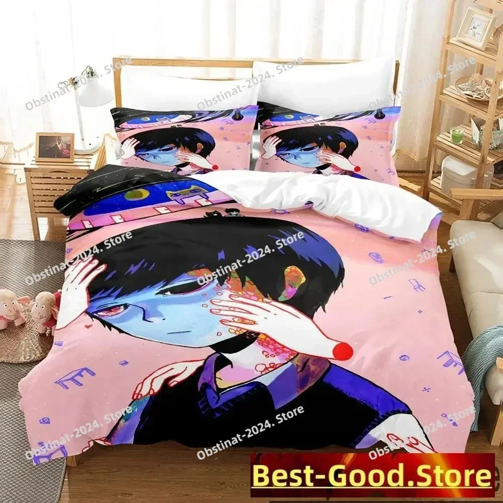 3D Print Anime Omori Bedding Set Boys Girls Twin Queen King Size Duvet Cover Pillowcase Bed boys Adult Home Textileextile