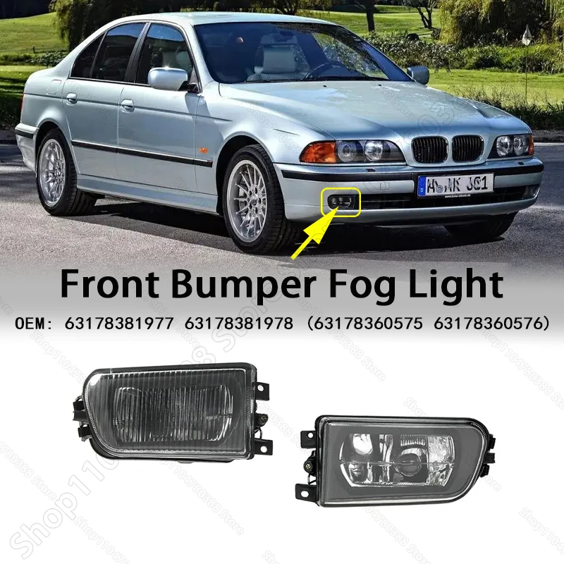 

Fog Light (No Bulb) For 1996-2003 BMW 528i 540i 540iP Z3 (E39 E36/7 E36/8) 63178381977 63178381978 (63178360575 63178360576)