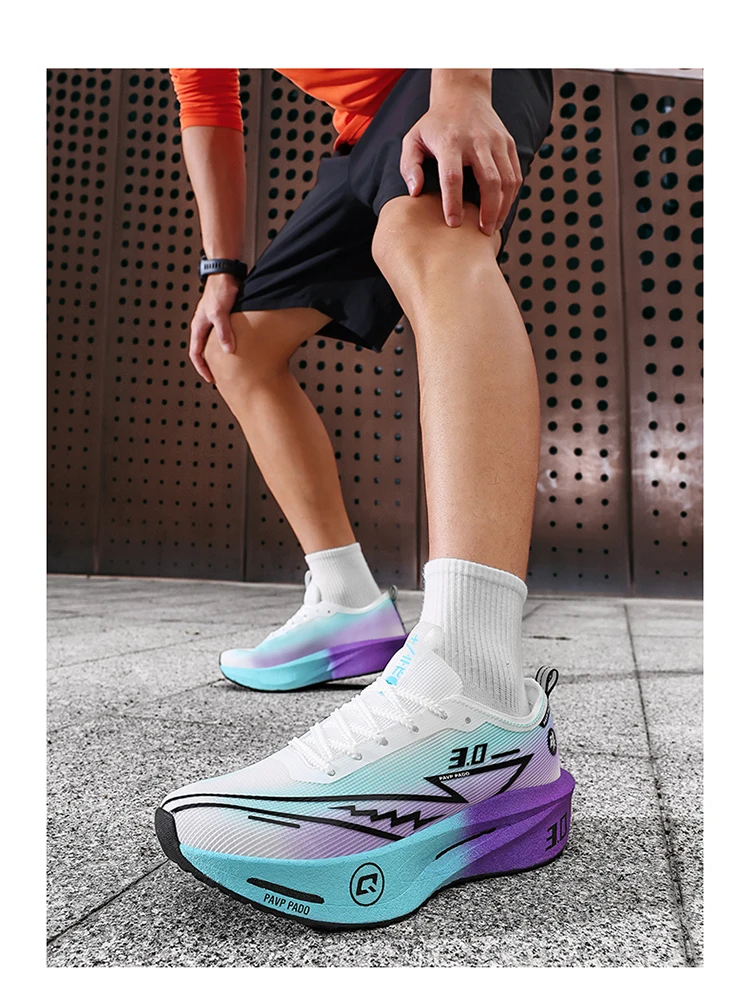 Herren-Laufschuhe mit Carbonplatte, speziell für Marathonläufe, atmungsaktive, leichte Sportschuhe, bequeme Damen-Sneaker. – Detail 20