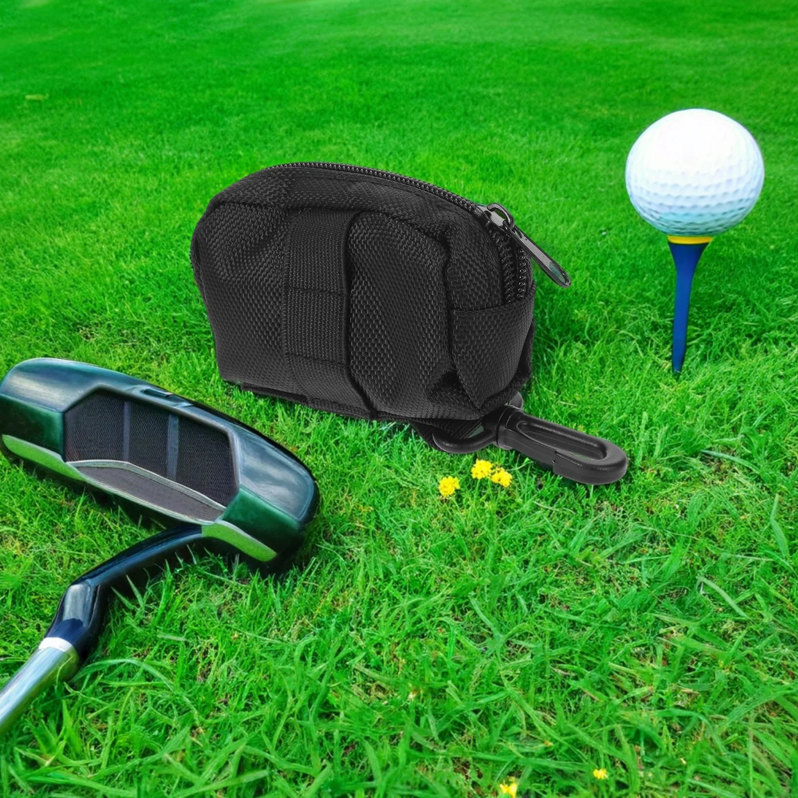 

Golf Utility Waist Pouch Secure Zippered Compartment Lightweight Weatherproof Carry Solution for Golf Essentials Organizer