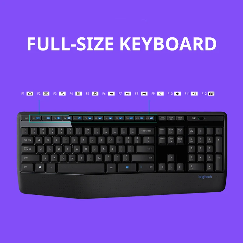Logitech MK346P Wireless Keyboard and Mouse Set - The keyboard is designed with splash-proof features.