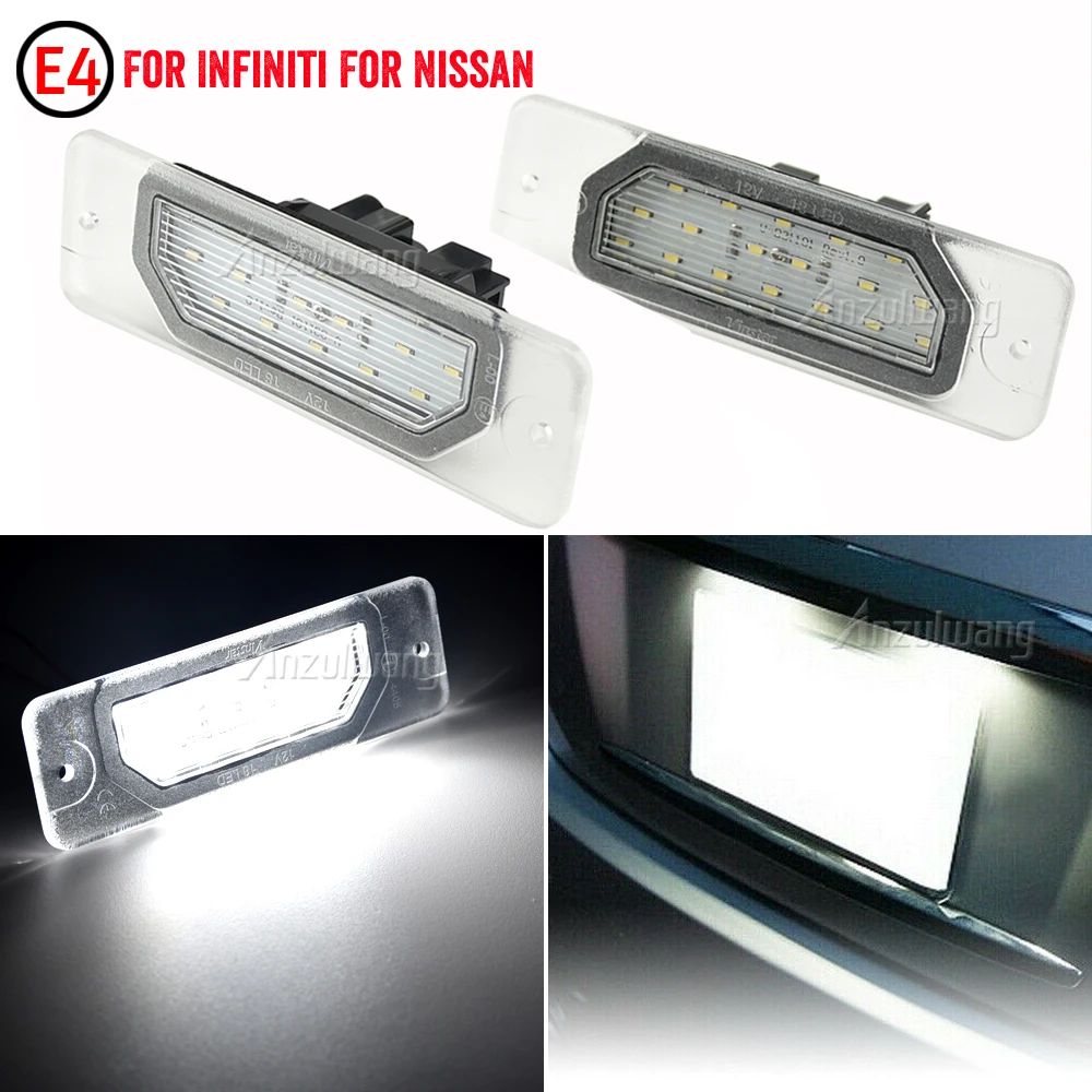 

2X Auto Car 18Led License Plate Light Number Lights Lamp For Nissan CEFIRO A33 99-03 Fuga 09- Led Tail Back Lamps Direct Replace