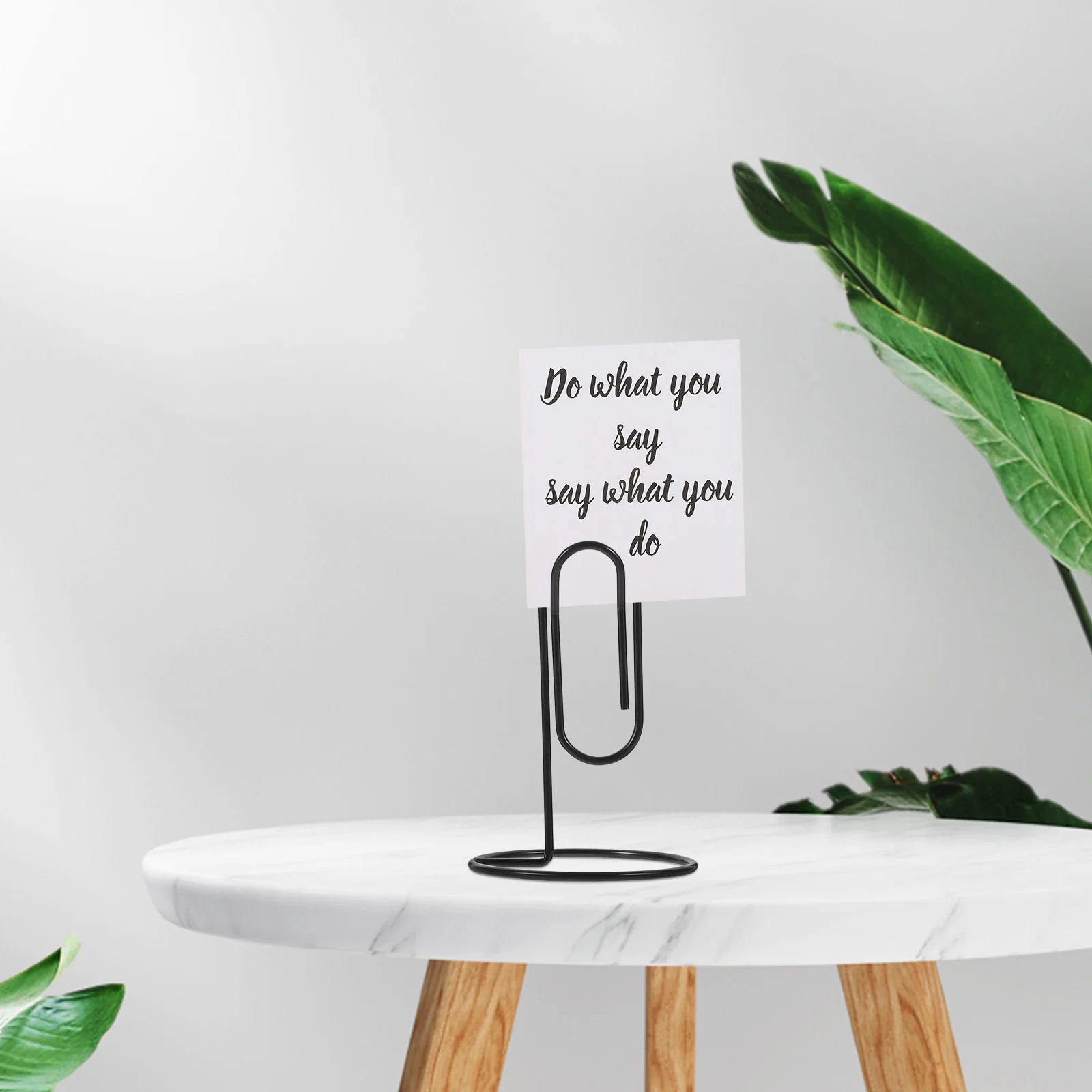 5 Pcs Multifunction Memorandum Staff Student Card Binder Clips Dispenser Stand Metal