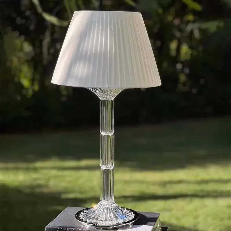 Modern Crystal Table Lamp with Fabric Shade High Quality Decorative Lighting for Living Room Bedroom Bedside Wedding Home