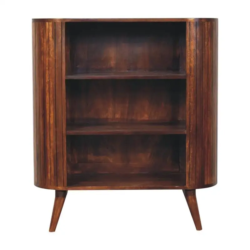 Cortez Chestnut Open Cabinet**New Title:** Elegant Open Cabinet in Chestnut Finish for Stylish Storage Solutions