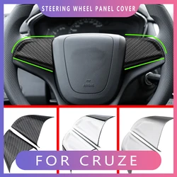 For Chevrolet Cruze Sedan Hatchback 2009 - 2015 Trax Malibu Car Chrome Steering Wheel Panel Cover Trim Sticker