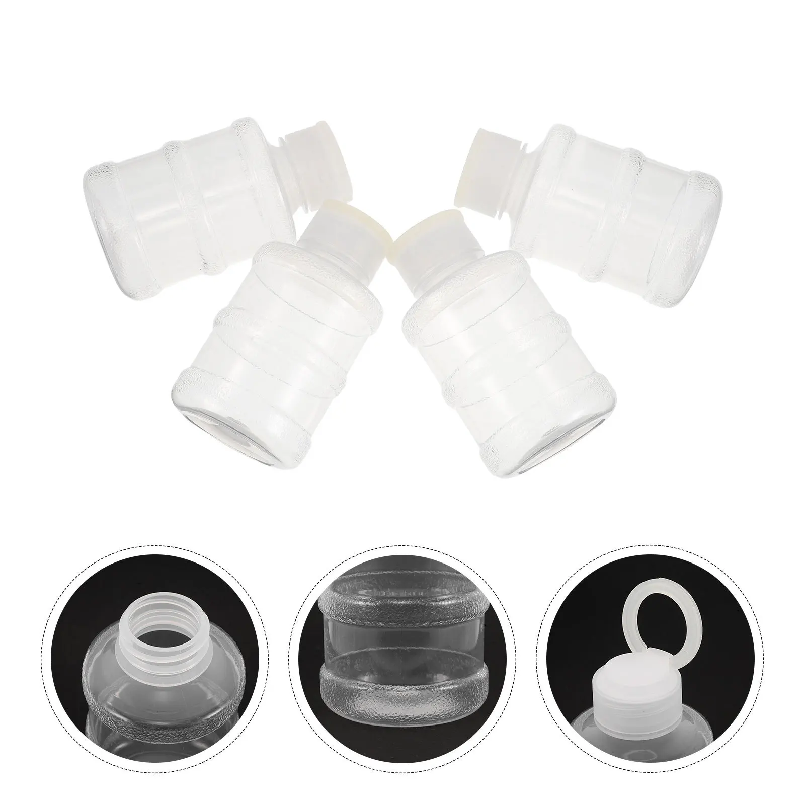 

10Pcs Clear Plastic Juice Bottles Mini Bucket Design Portable Handle Suitable for Travel Office Outdoor Activities Transparent
