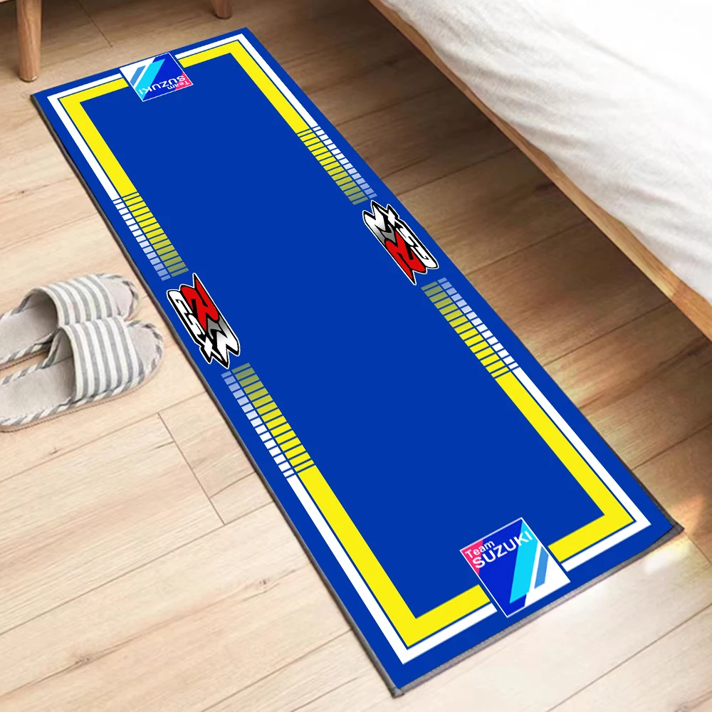Suzuki Motorcycle Display Carpet Work Floor Mat Garage Racing Moto Electric Vehicle Mats Entrance Doormat Bedroom Decoration Rug