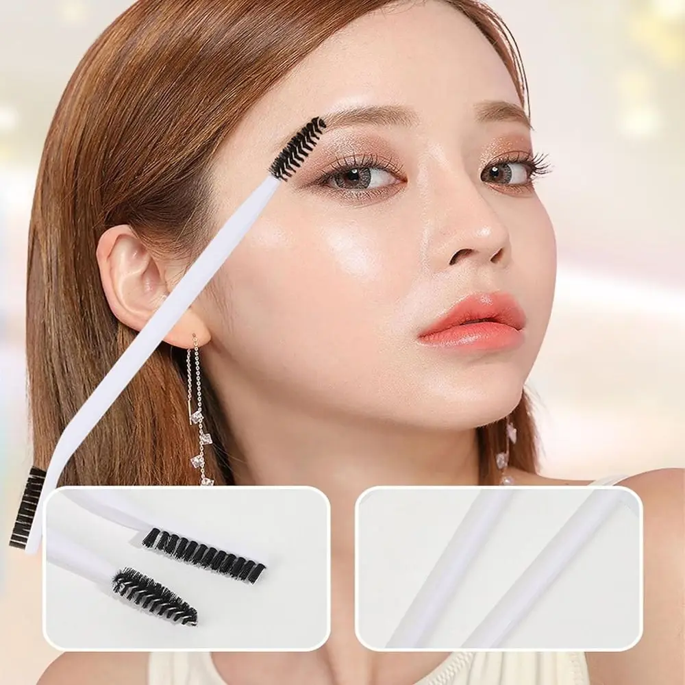 Dual-head Eyebrow Makeup Brush Functional Makeup Brush spoolie and Brow-definer Tool Combs Reusable Eyelash Brush Grooming Tool