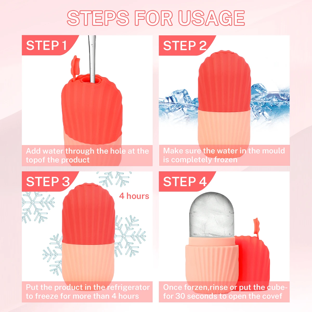 3-częściowy przenośny zestaw do masażu twarzy, uniwersalny, bezbateriowy, odpowiedni do codziennego masażu pielęgnacyjnego skóry.