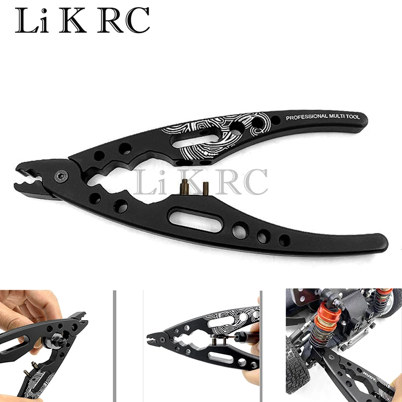 

Professional Multifunction Shock Absorber Pliers Metal Clamp Ball Head Clip For 1/8 1/10 Model Crawler RC Car Tools Disassembly