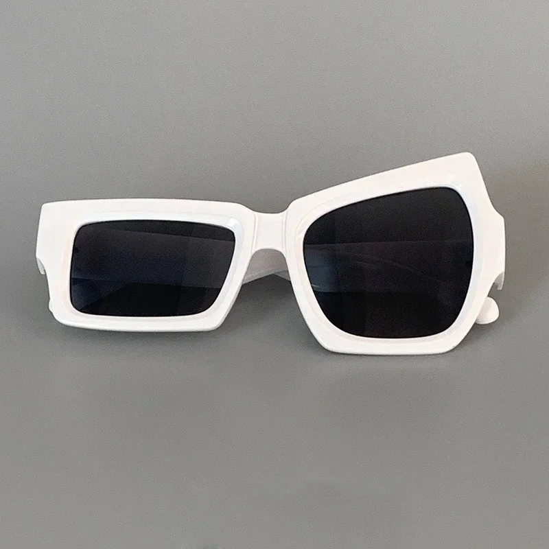 Nuevas gafas de sol irregulares de estilo vintage para hombre, gafas de sol rectangulares y divertidas para mujer, ideales para fotografía callejera al aire libre, protección UV400, gafas de sol.