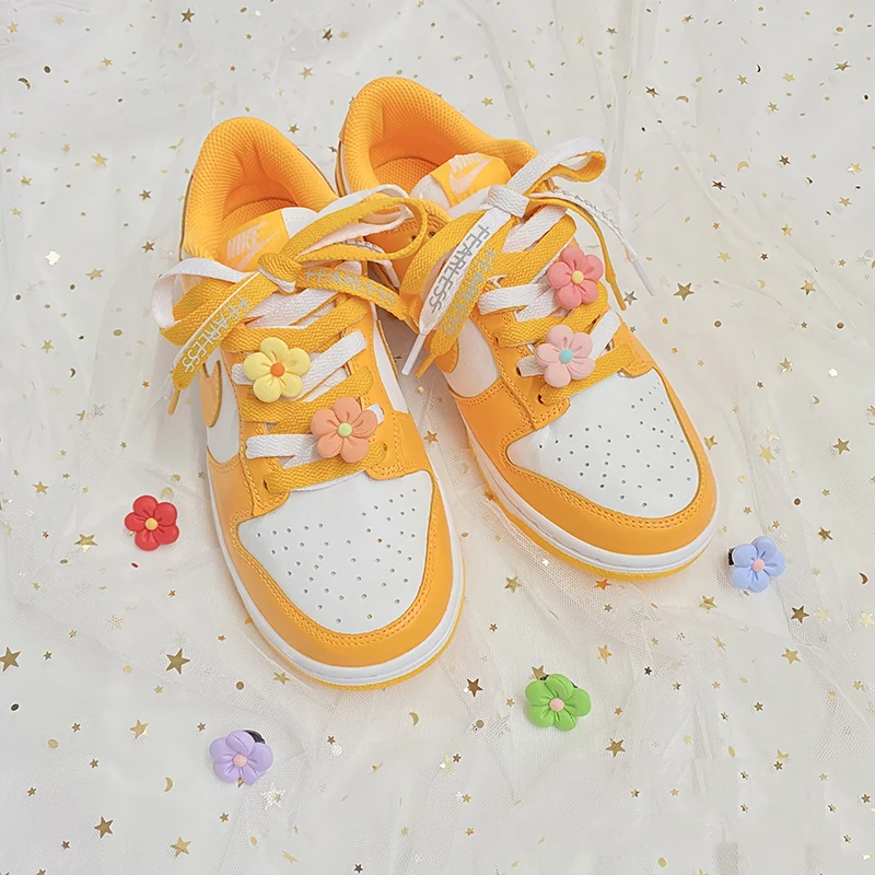 Fashion 1 PC Shoelaces for Shoes Decorations Shoelace Flowers Buckle Clip Tennis Basketball Sneakers Accessories DIY Shoe Charms