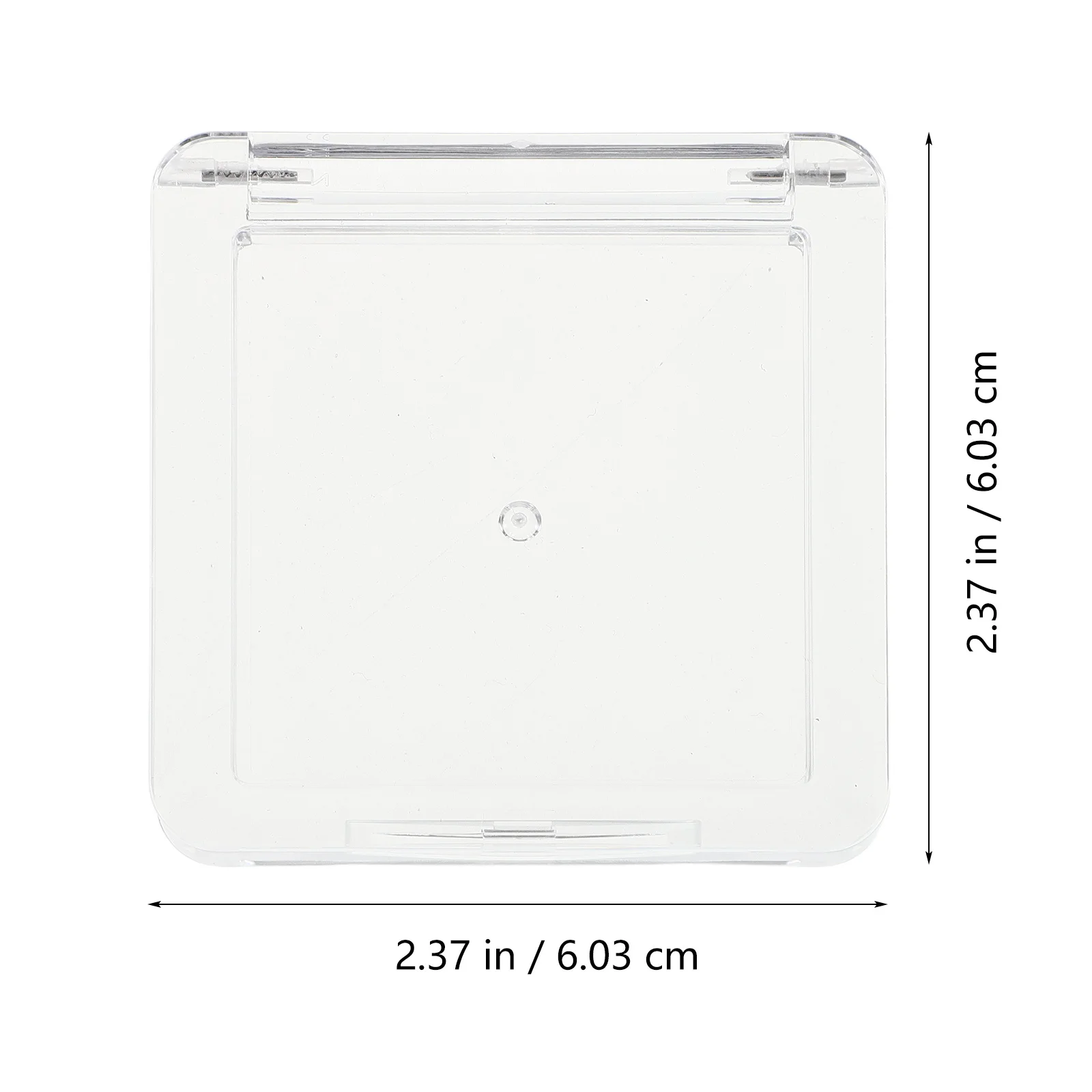 Contenitore vuoto per evidenziatore quadrato trasparente a strato singolo da 3 pezzi per custodia da viaggio per organizer per trucco correttore fard