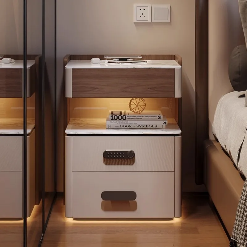 

Storage Nordic Nightstand Lamp Bedroom Modern Bedside Nightstand Funny Floor Mesita De Noche Dormitorio House Accessories