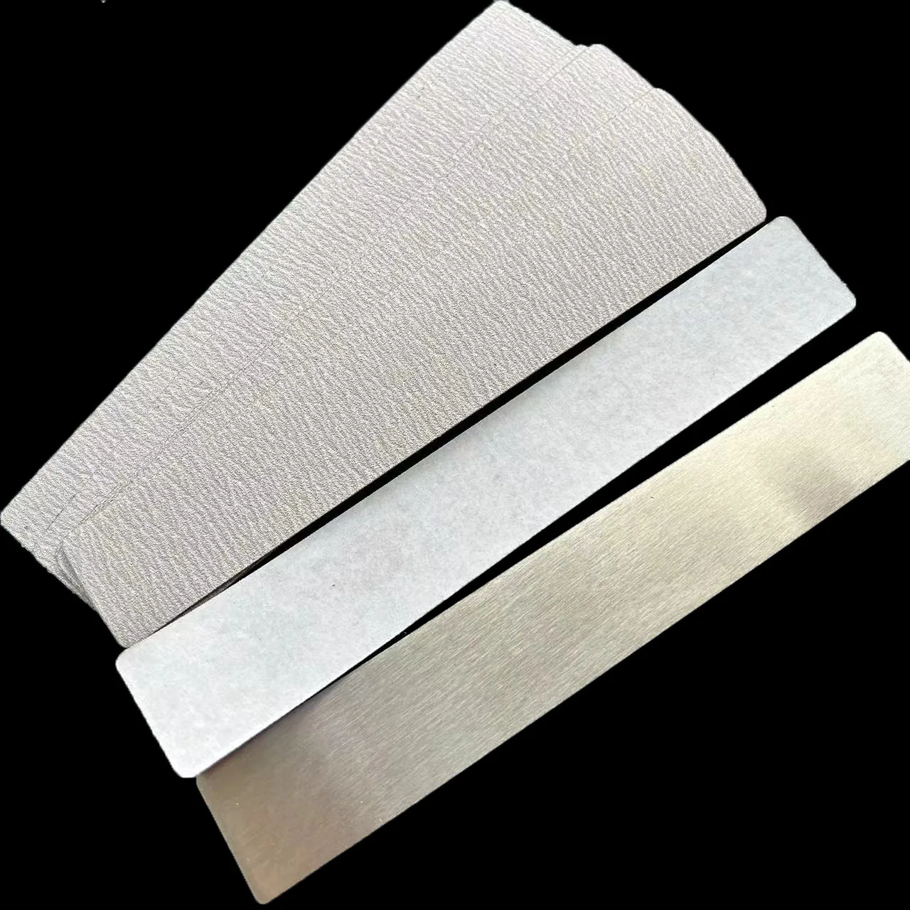 1 pc metalowa podstawa z 20 sztuk wymienne podkładki trwałe pilnik do paznokci wymiana wysokiej jakości papier ścierny podkładki halfmoon kształt pilnik do paznokci