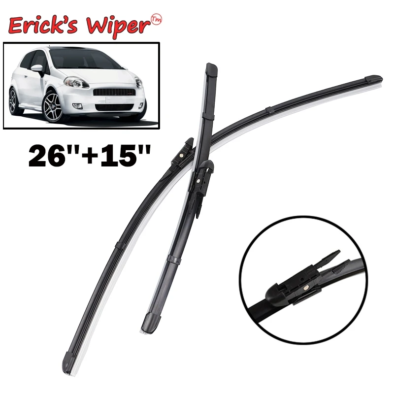 Erick\'s Wiper LHD Front Wiper Blades For Fiat Grande Punto 199 2005 - 2015 Windshield Windscreen Window Car Rain Brushes 26\