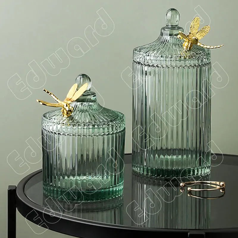 Jug Candy Jars Modern Style Glass Bottle Decor Storage Jar Jewelry Box Crystal Sugar Jar European Style Storage Jar Jug Jars