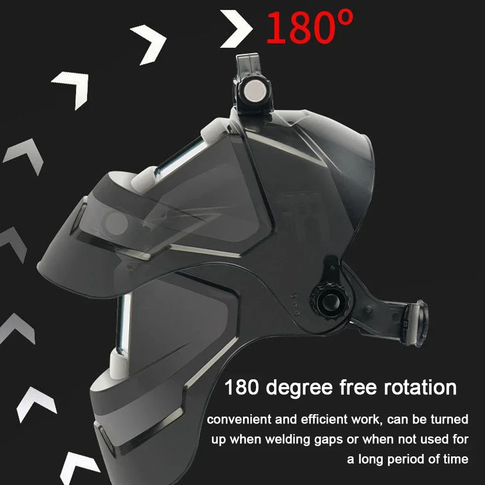 Pc Masks Automatic Variable Light Adjustment Large View Auto Darkening Welding Facemask For Arc Welding Grinding Cutting