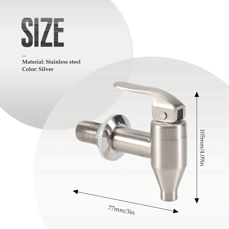 음료 디펜서 교체 마개, 스테인리스 스틸 광택 마감, 물 디펜서 교체 수도꼭지, Berkey 및 Oth에 적합
