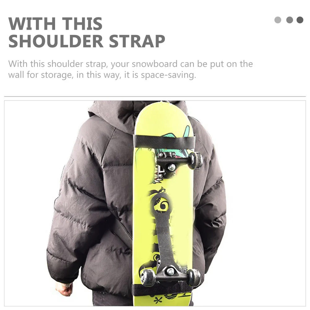 

Ski Board Double Shoulder Strap Adjustable Carry Outdoor Snowboard Longboard Durable Travel Accessories Skateboard Belt Storage