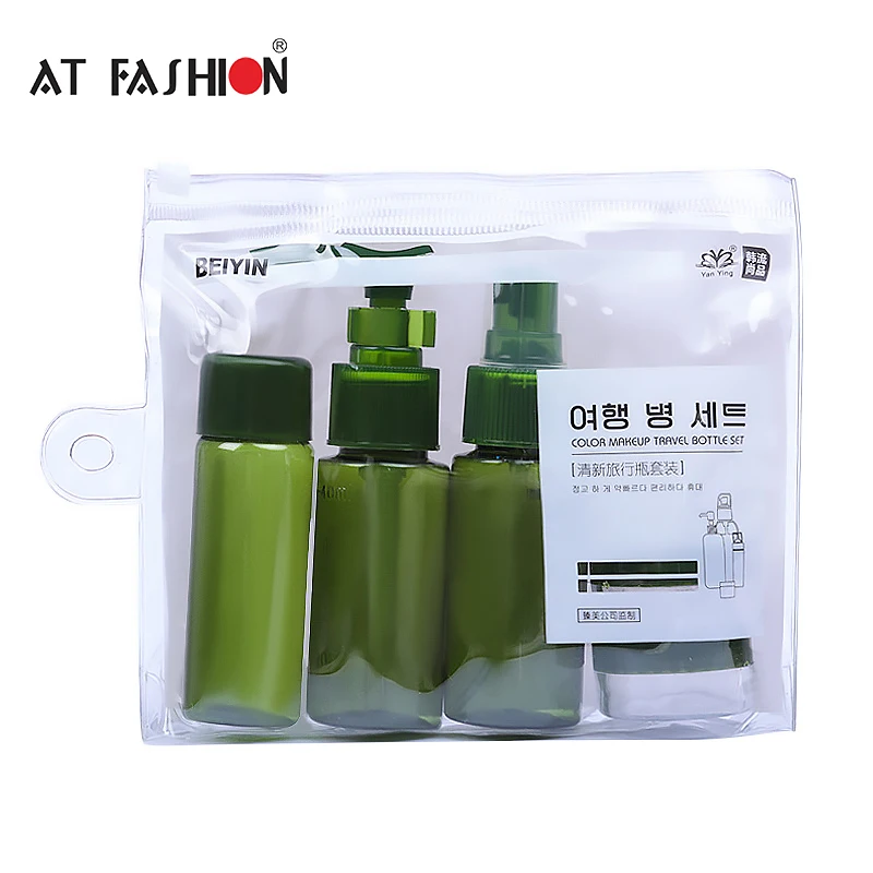 Reis Navulbare Flessenset Transparante Cosmetische Plastic Fles Spray Lotion Crème Fles Draagbare Subbotteling Accessoires