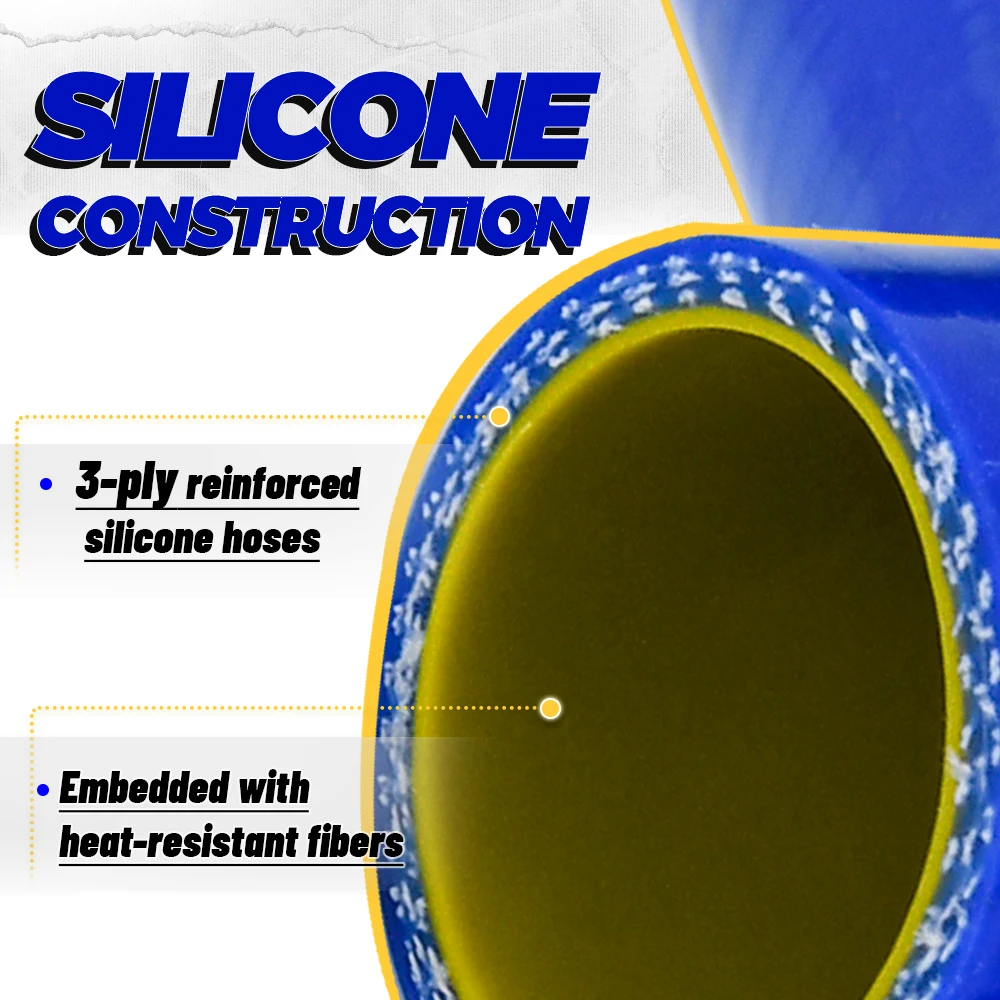 VR Racing-Biru & Kuning 10 Pcs Silikon Radiator Selang Kit untuk Subaru Impreza WRX/STI GDB,EJ20 dengan Pqy Logo VR-LX1803D-QY