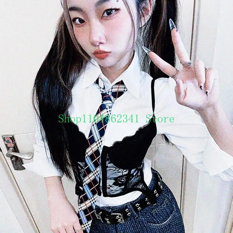 5ASDレディースフェイクレザーベルト1.5 "幅のダブルグロメットウエストベルトと合金バックル