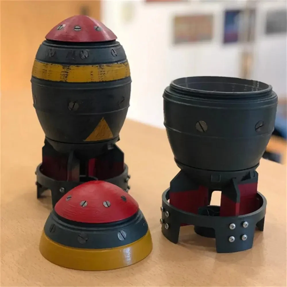 

New Mini Nuke Bomb Storage Box Retro Resin Figurine Desktop Art Crafts Decor For Home Bedroom Office Tabletop Decoration 1PCS