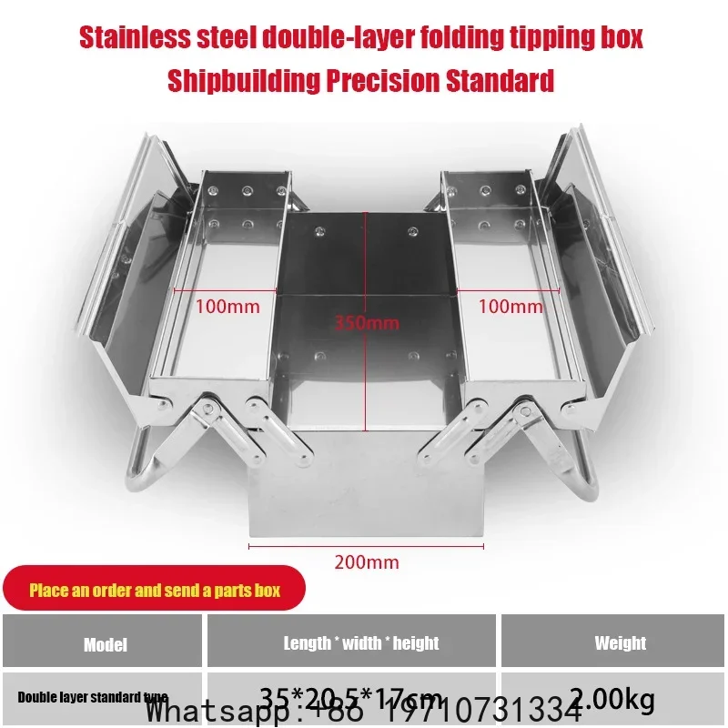 Large Tool Box Organizer Hardware Storage  Suitcase Waterproof Hard Case  for Car Mechanic Empty