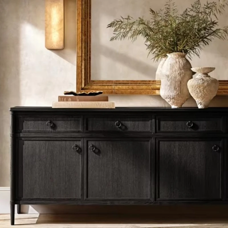 Luxurious and unique modern solid wood, handcrafted durable 4-door cabinets with living room cupboard drawers
