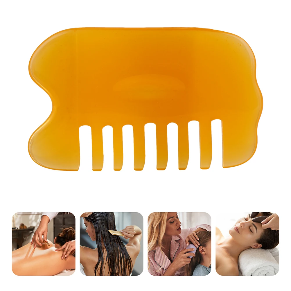 

2Pcs Gua Sha Scraping Comb Natural Multifunctional Massage Comb Relieve Stress Improve Circulation Relax Muscles Head Massage