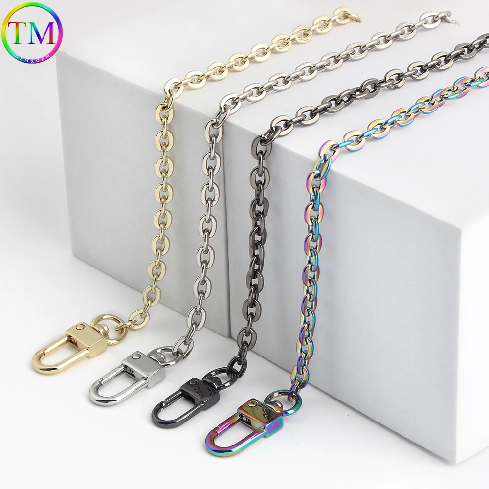 1-5-10Pcs 60/100/120CM 6MM Width Metal Bag Chain Strap Iron Chain For Women Bag Crossbody Shoulder Handle Wrap Chain Accessory