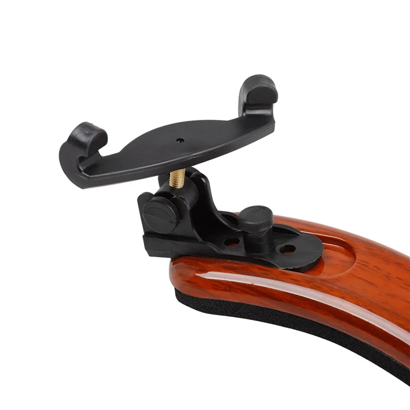 Violin Shoulder Rest Accessories Violin Coffee Wood Grain ABS Shoulder Rest (4/4 4/3 Universal)