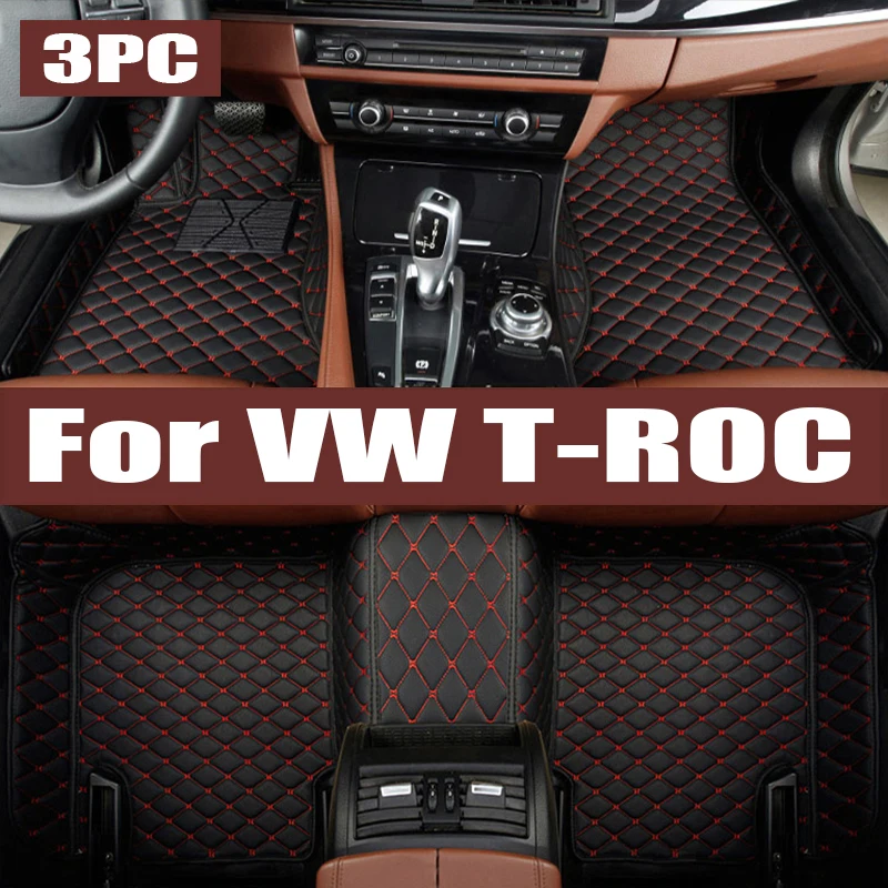 

TPE Custom Car Floor Mats For VW T-ROC 2018 2019 2020 2021 2022 2023 Waterproof Carpet Auto Interior trunk mat