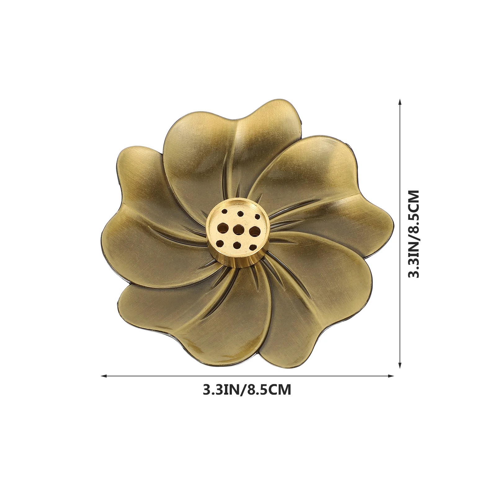 

Golden Flower Incense Tray Household Plate Vintage Home Decor Desktop Adornment Exquisite Holder Alloy