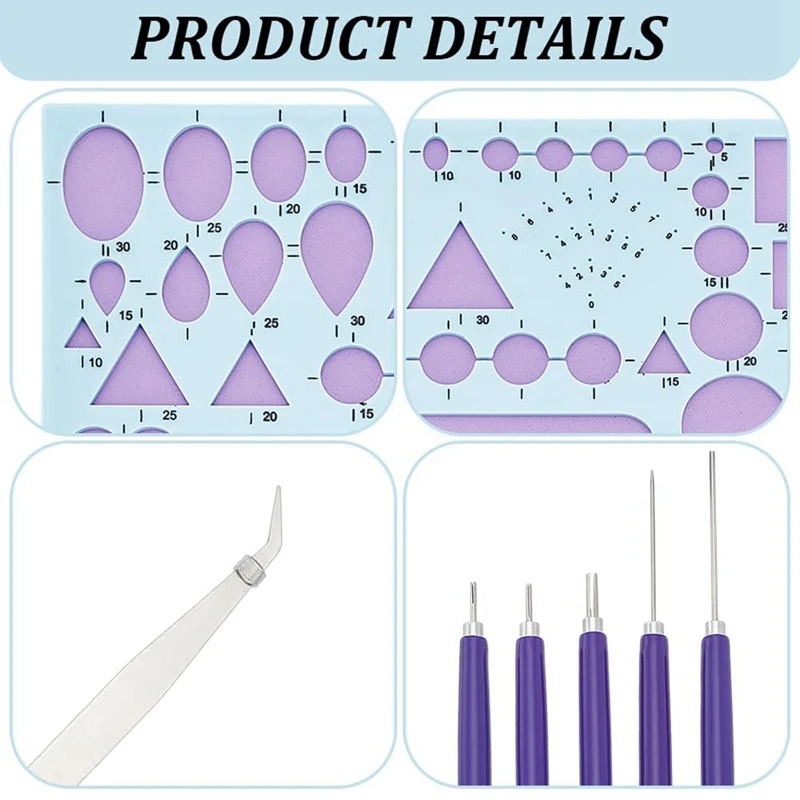 7 PCS Paper Quilling Kit for Adult Beginners Slotted Quilling ToolJAS