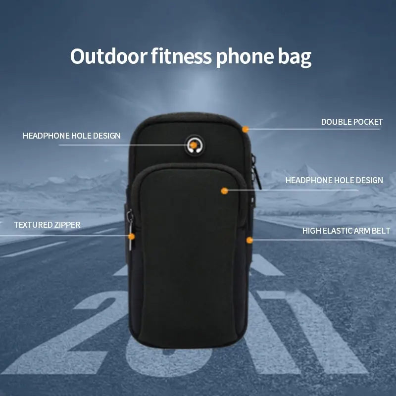 Borsa da braccio per telefono da corsa uomo e donna borsa da braccio universale per telefono Fitness all'aperto maratona impermeabile alpinismo traspirante