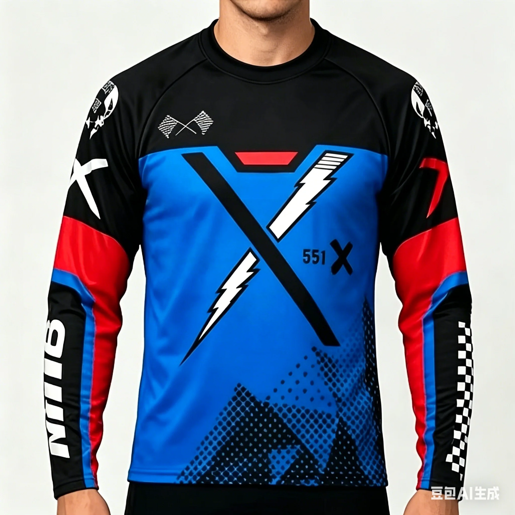 

Downhill mountain bike race T-shirt, suitable for cycling, off-road motorcycles, and mountain bikes, long sleeved top