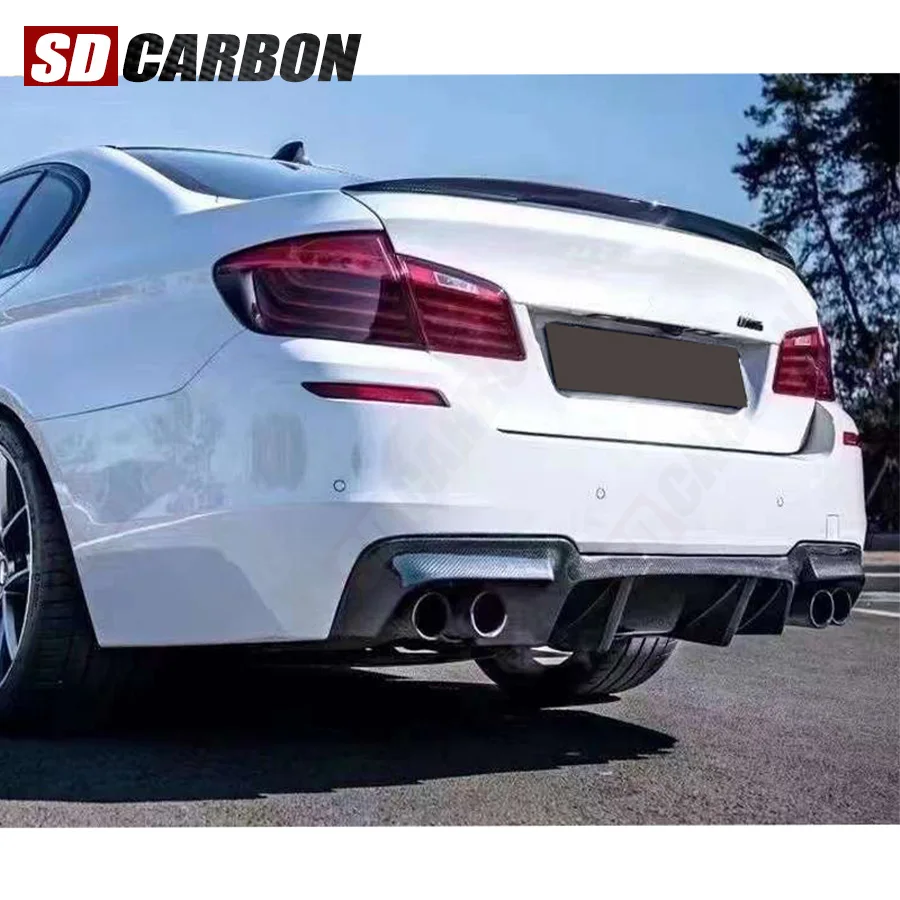 

Подходит для BMW 5 серии F10 F18, карбоновый задний диффузор, комплект для модификации заднего бампера.